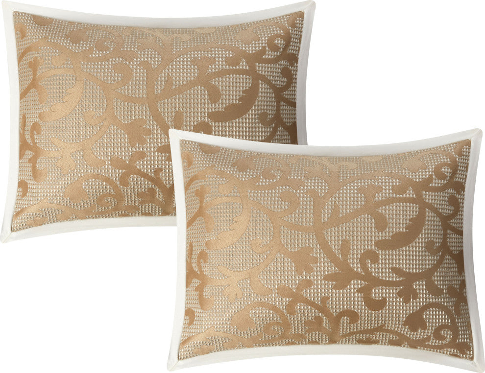 Johnella 14 Piece Comforter Set, Taupe, Queen