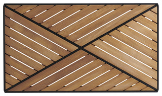 Rectangular Teak Top Cocktail Table