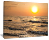 "Typical Sunrise With Tranquil Waves" Seashore Canvas Wall Art, 20"x12"