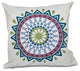 Mod , Geometric Print Pillow, Teal, 18"x18"