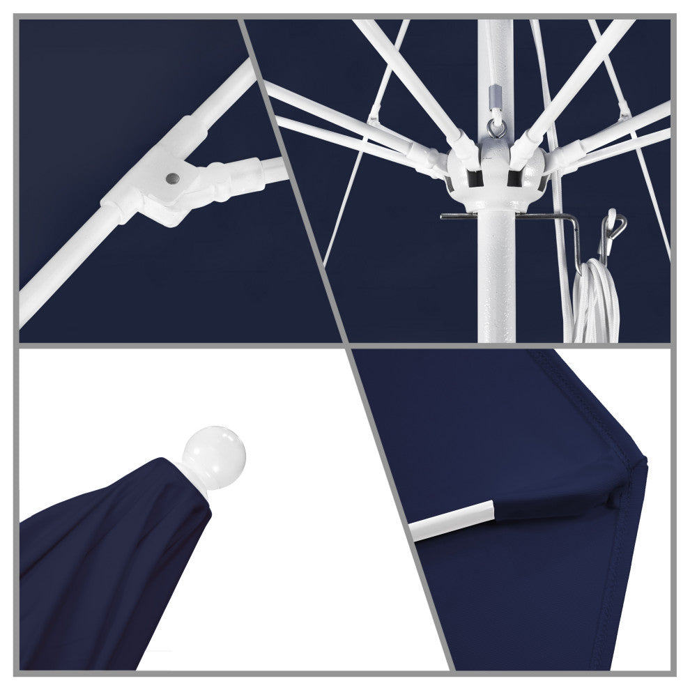 Fiberglass Umbrella White, Navy