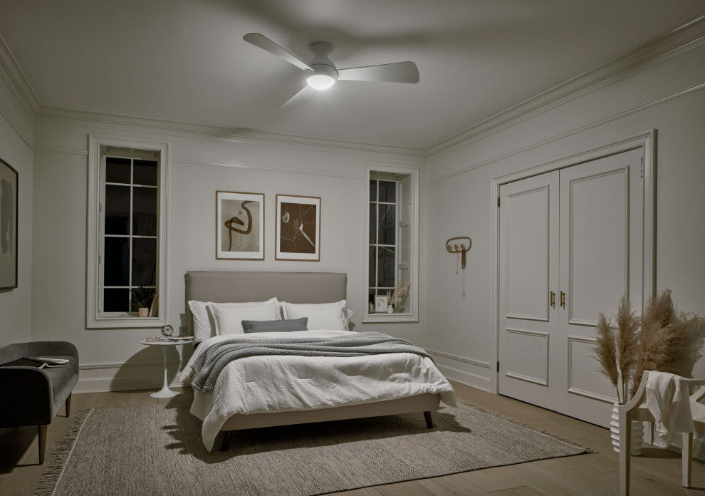 Sola 1 Light 54" Indoor Ceiling Fan, Matte White