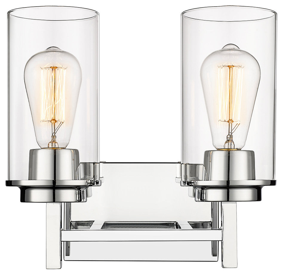 2 Light 11.5" Chrome Vanity Light