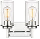2 Light 11.5" Chrome Vanity Light