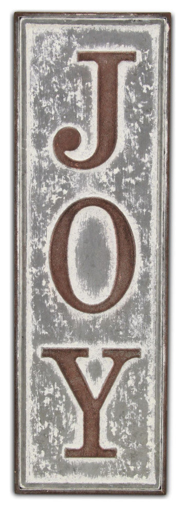 Farmhouse Style "Joy", Vertical Wall Sign