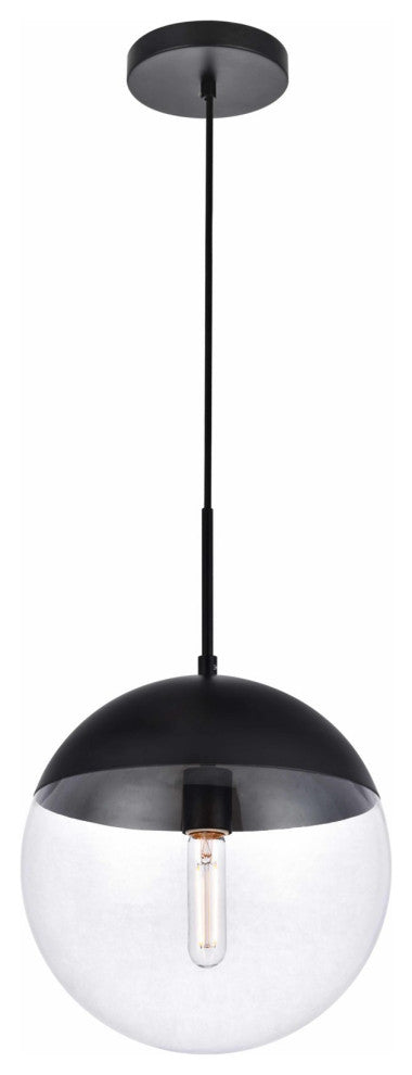Elegant Lighting LD6039 Eclipse 12"W Pendant - Black