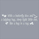 Butterfly Kisses Wall Decal, 16", Mint