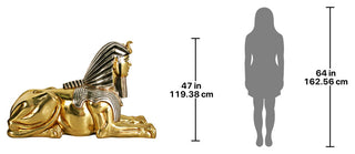 Grand Gilded Egyptian Sphinx
