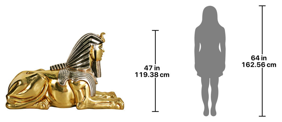 Grand Gilded Egyptian Sphinx