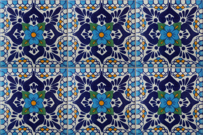 6x6 4 pcs Montijo Talavera Mexican Tile