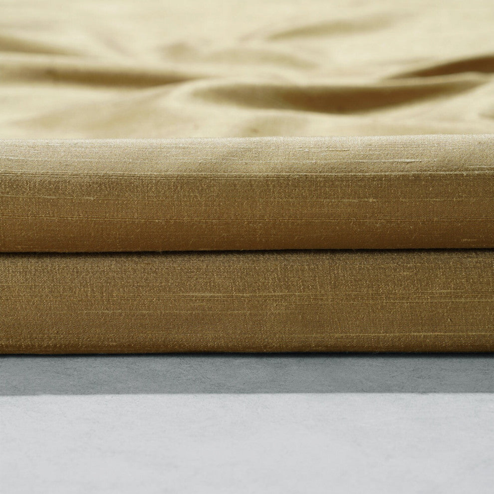 Sconce Gold Textured Dupioni Silk Fabric Sample, 4Wx4L
