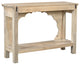 Sophia Carved Solid Wood Console Table, Beige/Black