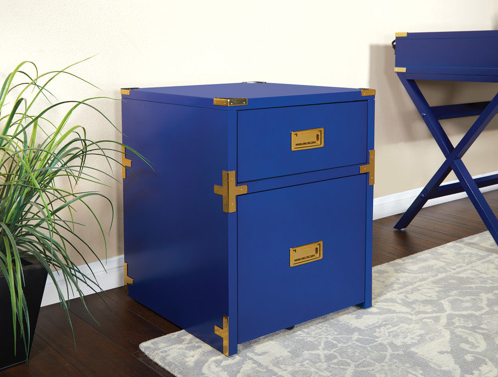 Wellington 2-Drawer File Cabinet, Lapis Blue