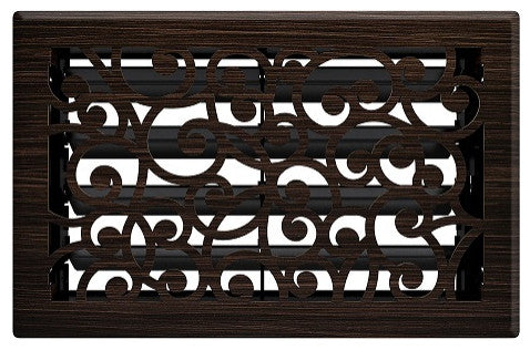 Wonderland Floor Register, Oil Rubbed Bronze, 6x10
