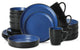 Stone Lain Albie Stoneware 20 Piece Dinnerware Set With Pasta Bowls, Blue