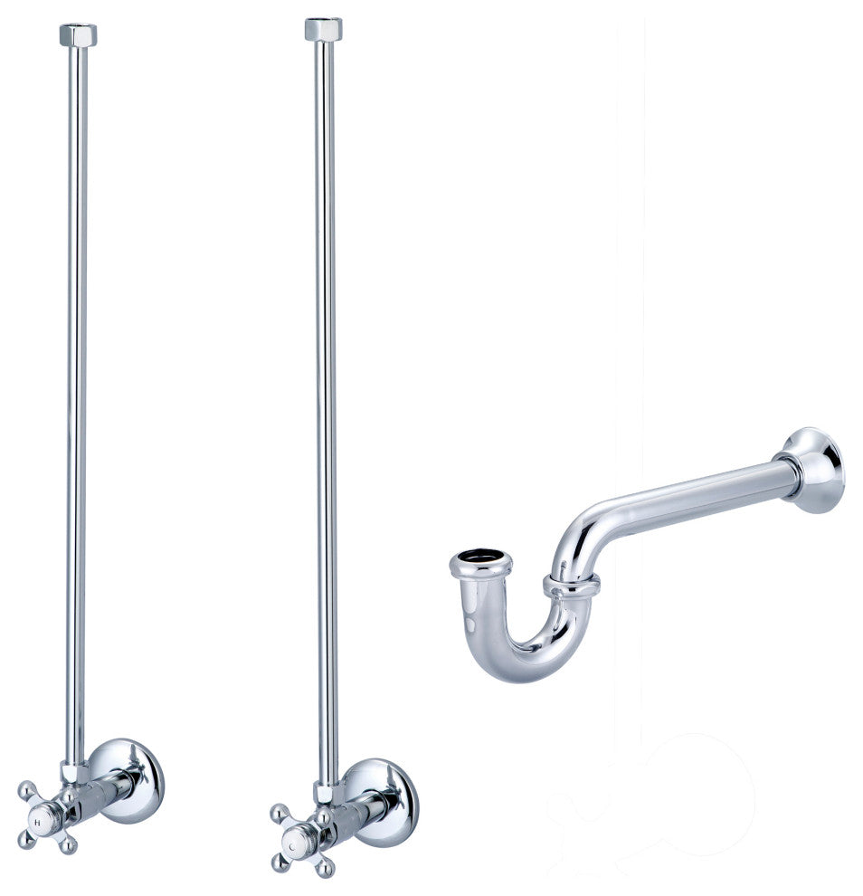 Embassy 30" Wash Stand and P-Trap, Silver