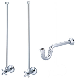 Embassy 30" Wash Stand and P-Trap, Silver