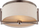 Nuvo 2-Light Gemini Close-to-Ceiling Light Fixture, Hazel Bronze