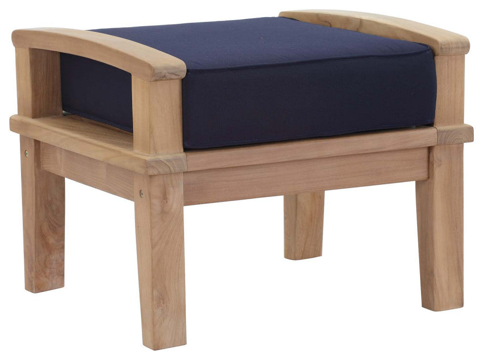 Marina Outdoor Patio Teak Ottoman