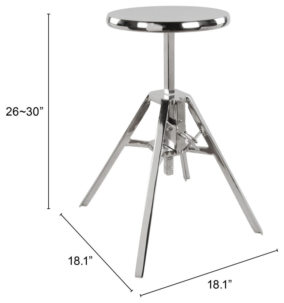 Accent Chair, Aluminum, Metal, Silver, Industrial Craftman Lounge Hospitality