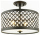 WAREHOUSE OF TIFFANY'S XL6010-3SF Shexel 15 in. 3-Light Indoor Bronze Finish