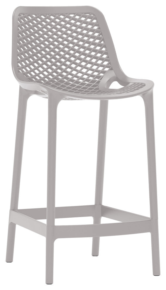 Mykonos Outdoor Patio Stool (Set of 4), Grey