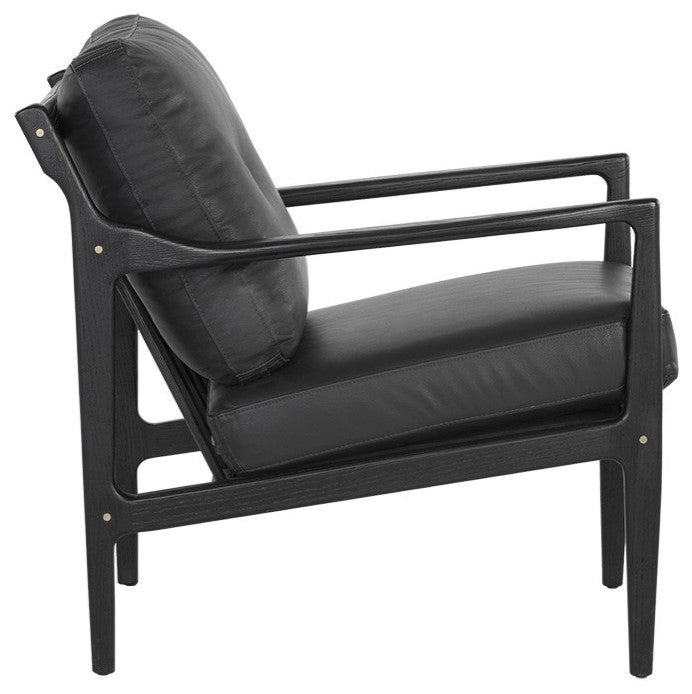 Gilmore Lounge Chair, Black Leather