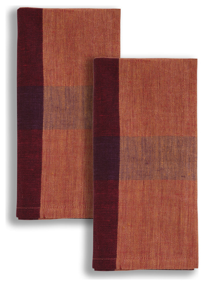 Rose Wine. Flax Linen Napkins. Set of 2. Handwoven