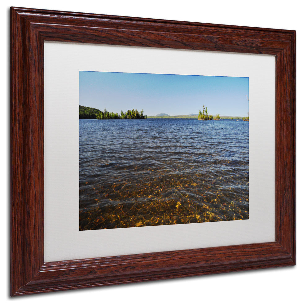 Nicole Dietz 'View From The Shore' Matted Framed Art, Wood Frame, White, 14x11