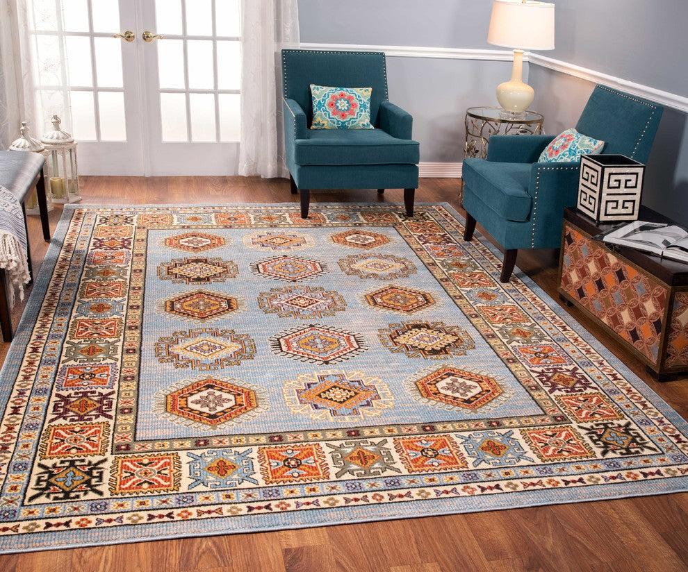 Noori Rug Traditional Lavon Blue/Beige Runner