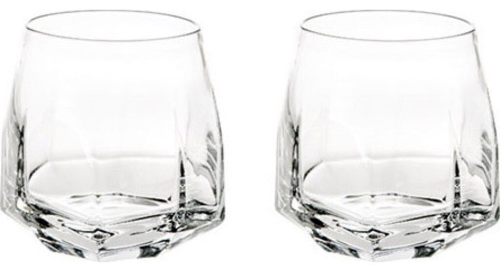 Vista Alegre Gemstone Case and 2 Old Fashion Whiskey Glasses
