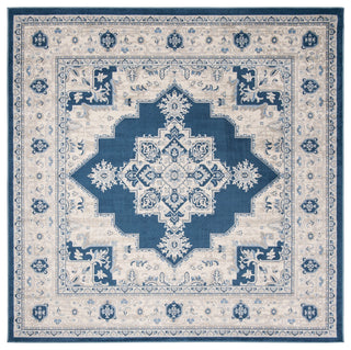 Safavieh Brentwood Bnt865N Rug, Navy/Creme, 6'7"x6'7" Round