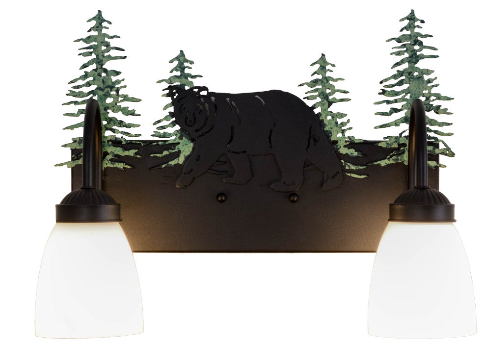 16 Wide Lone Bear 2 Light Vanity Light