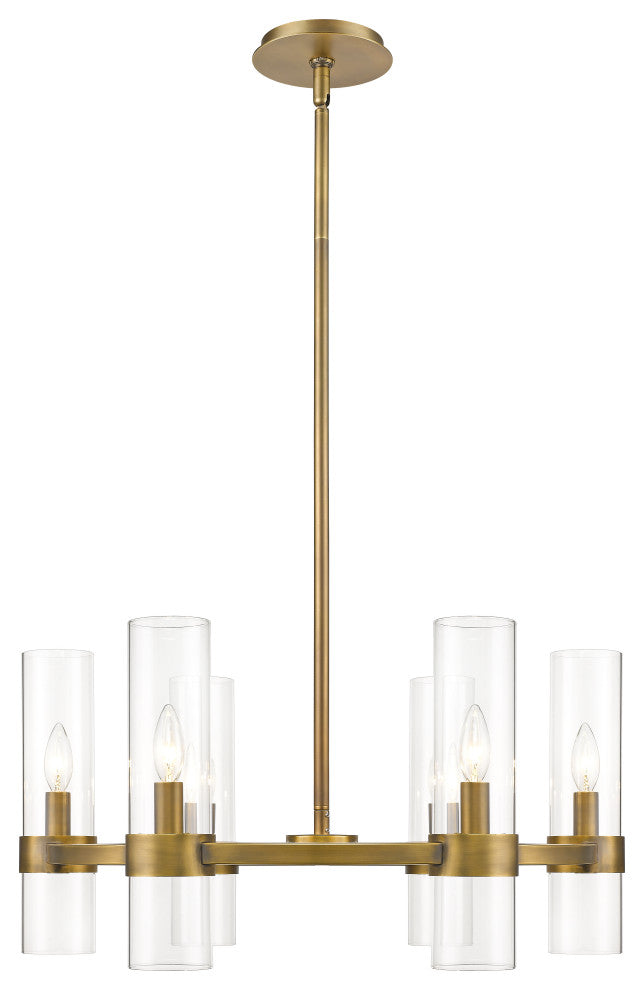Zlite 4008-6RB 6-Light Chandelier, Clear