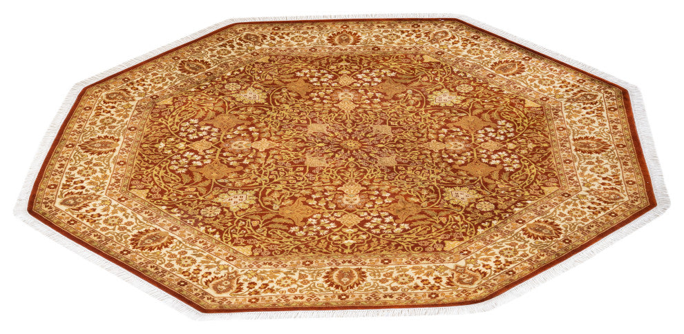 Mogul, One-of-a-Kind Hand-Knotted Area Rug Orange, 6'' 1" x 6'' 1"