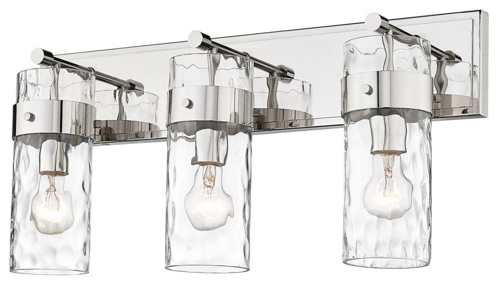 Zlite 3035-3V-PN 3-Light Vanity, Clear
