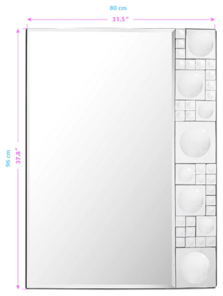 Bubbly Silver Mirror