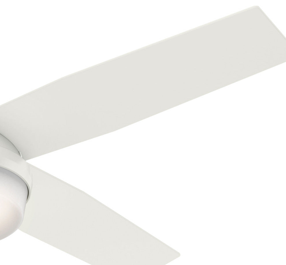 Hunter Fan Company 52" Dempsey LP Fresh White Ceiling Fan With Light and Remote