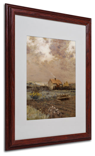 'Landscape, 1880' Matted Framed Canvas Art by Jean Cazin