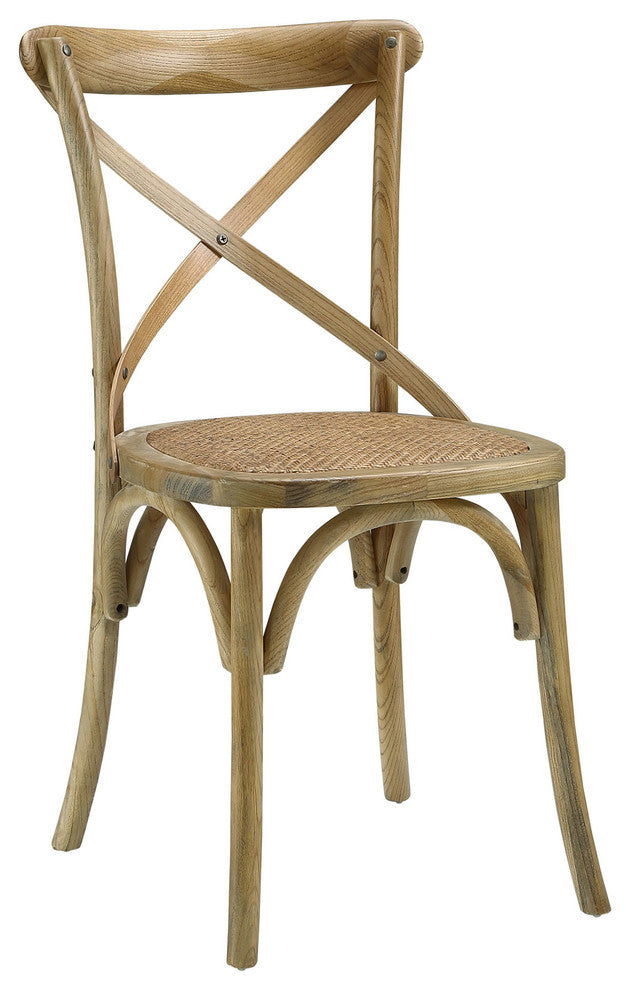 Modern Urban Contemporary Dining Side Chair, Brown Wood