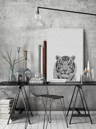 "Tamed Tiger II" Floater Framed Painting Print on Canvas, 16"x24"