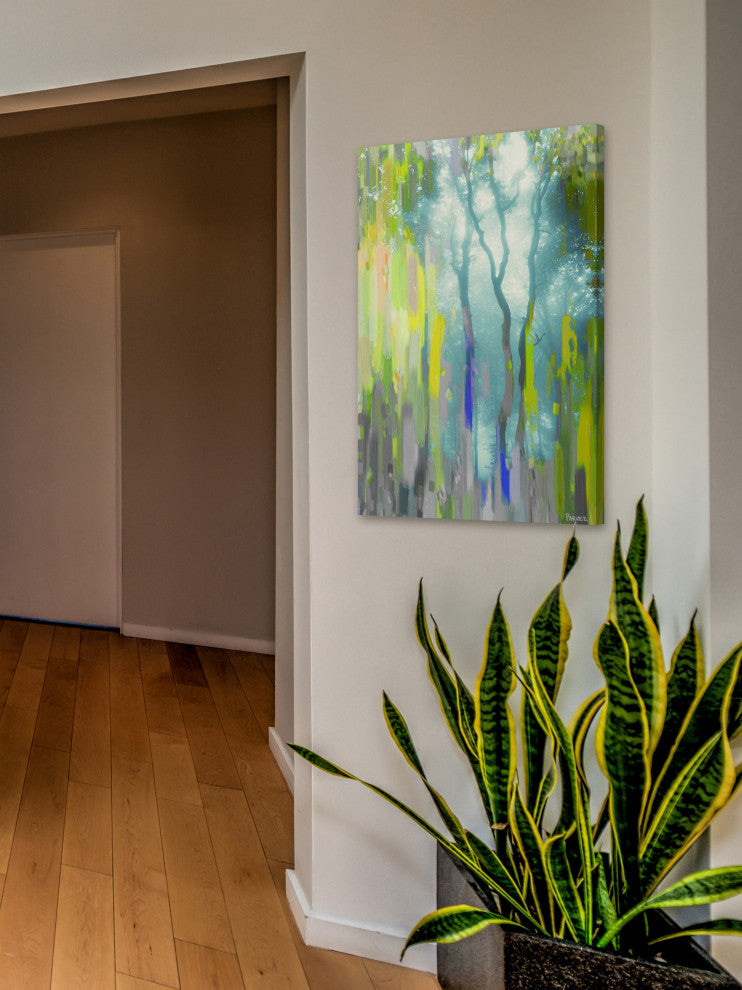 "Painted Tree Forest" Fine Art Canvas Print, 16"x24"