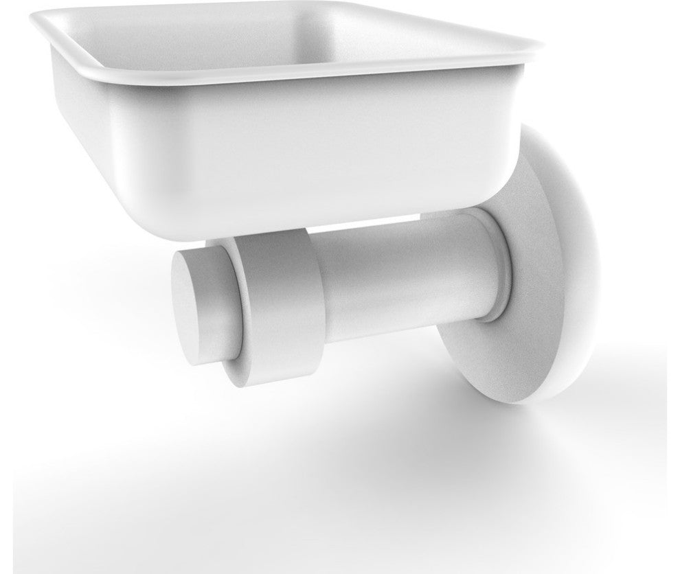 Mercury Wall Mounted Soap Dish, Matte White