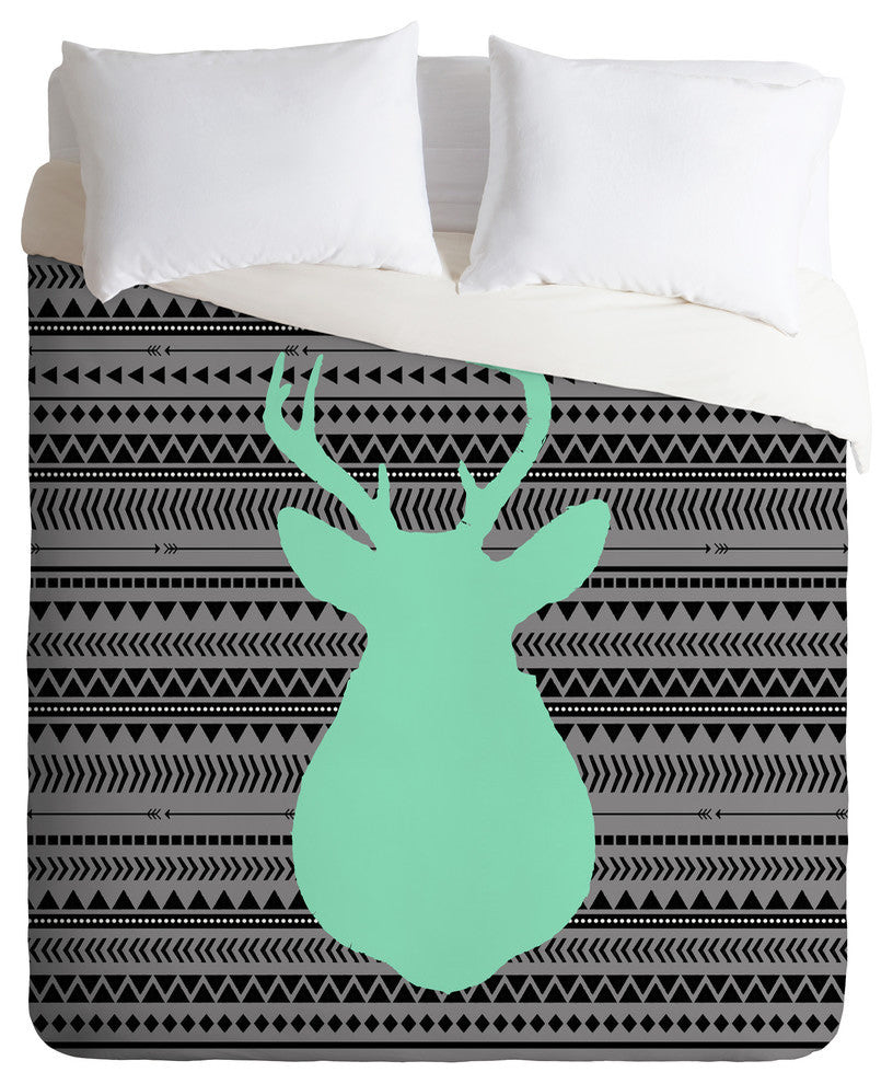 Deny Designs Allyson Johnson Deer And Aztec Duvet Cover, Lightweight