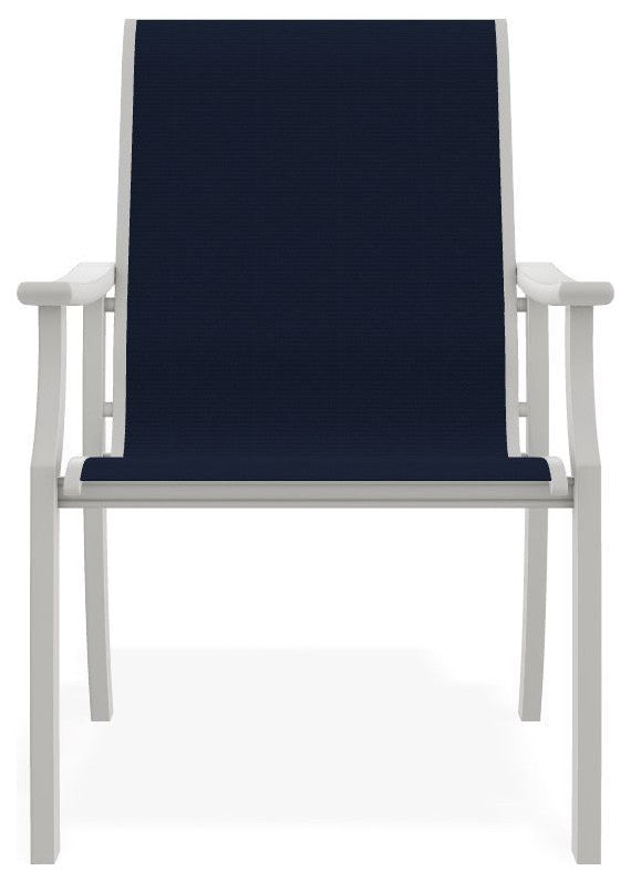 St. Catherine Sling Outdoor Armchair, Navy/Snow