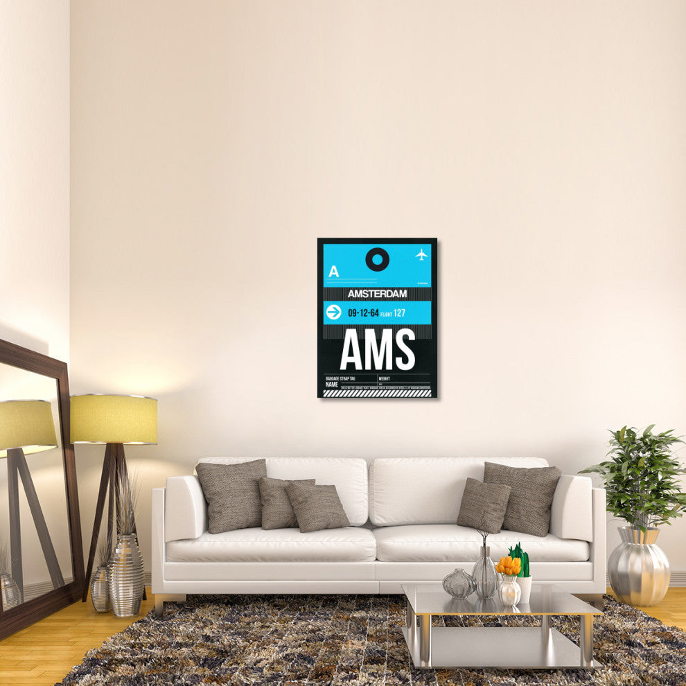 "AMS Amsterdam Luggage Tag 1" Fine Art Print