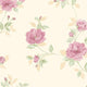 Silk Impressions 2, Contemporary Floral Cream Wallpaper Roll