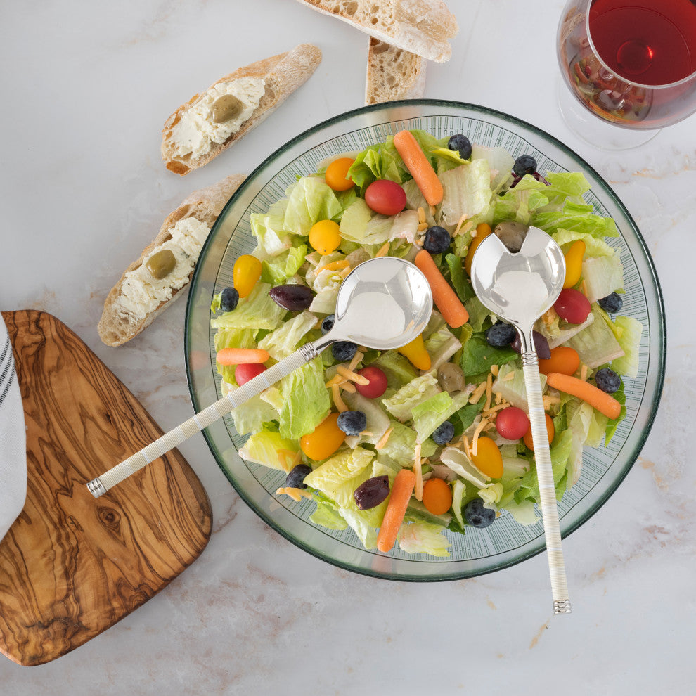 French Home Jubilee Salad Servers and Salad Bowl