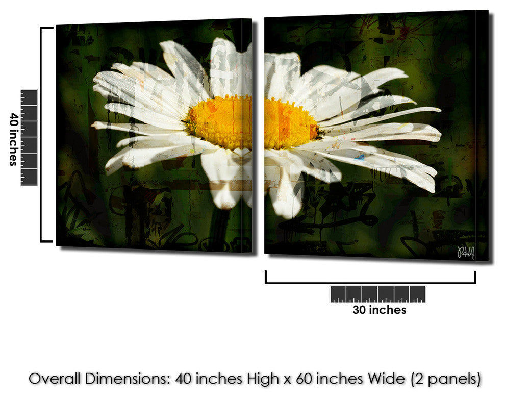 Painted Petals XCIX Wrapped Canvas, 2-Piece Set