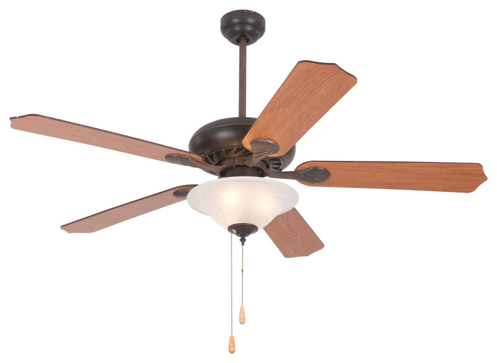 52" Ceiling Fan, Oil Rubbed Bronze Finish, 72" Lead Wire